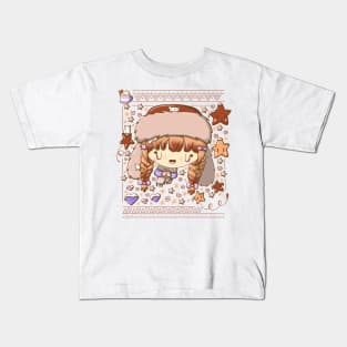 Cute hot choco bubble head cutie Kids T-Shirt